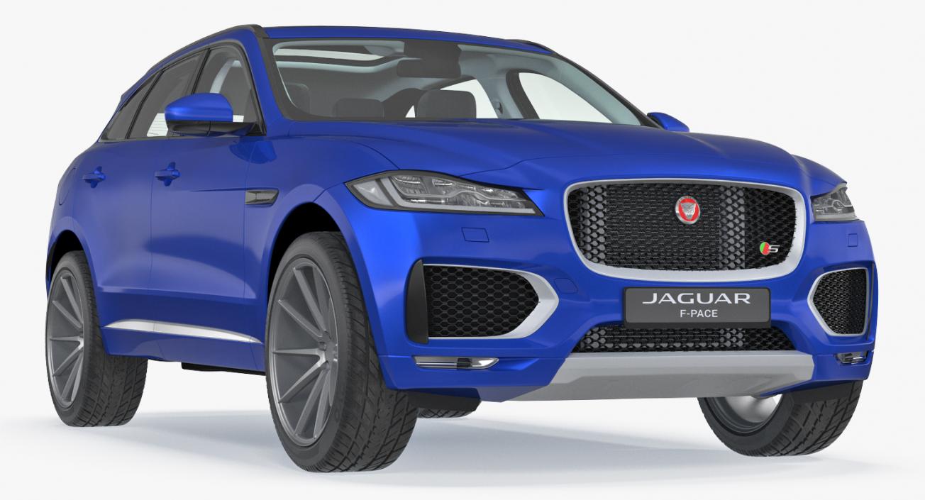 Jaguar F-Pace 2017 Simple Interior 3D model