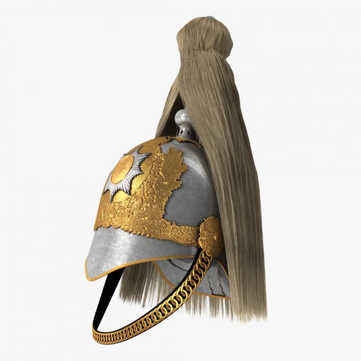 British Life Guard Cavalry Helmet with Fur 3D