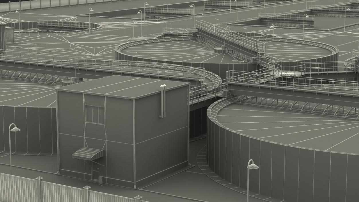 Water Treatment Plant Industrial Structure 3D