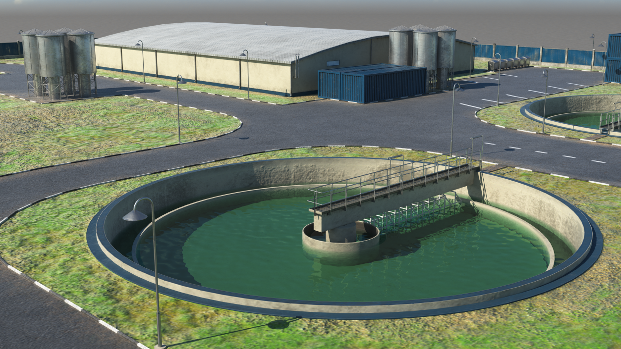 Water Treatment Plant Industrial Structure 3D