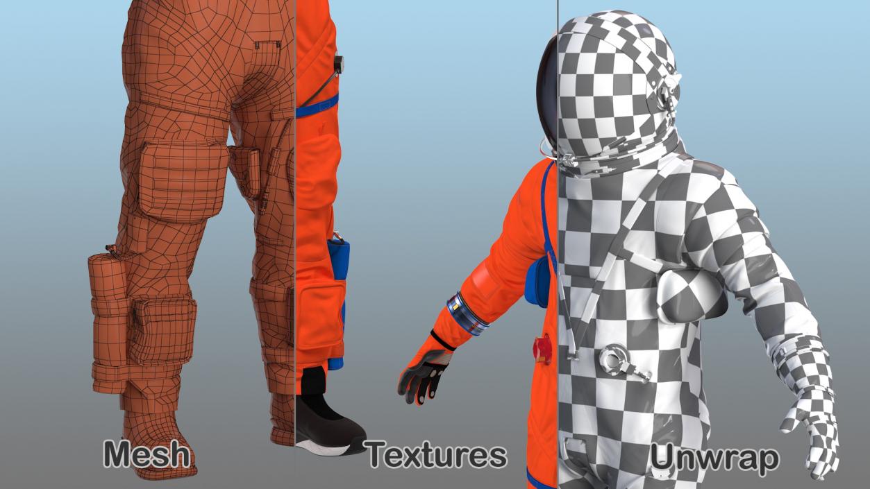 3D model Astronaut in Advanced Crew Escape Suit Rigged