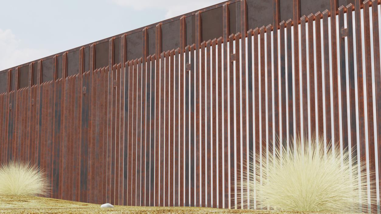 3D Mexico United States Barrier model