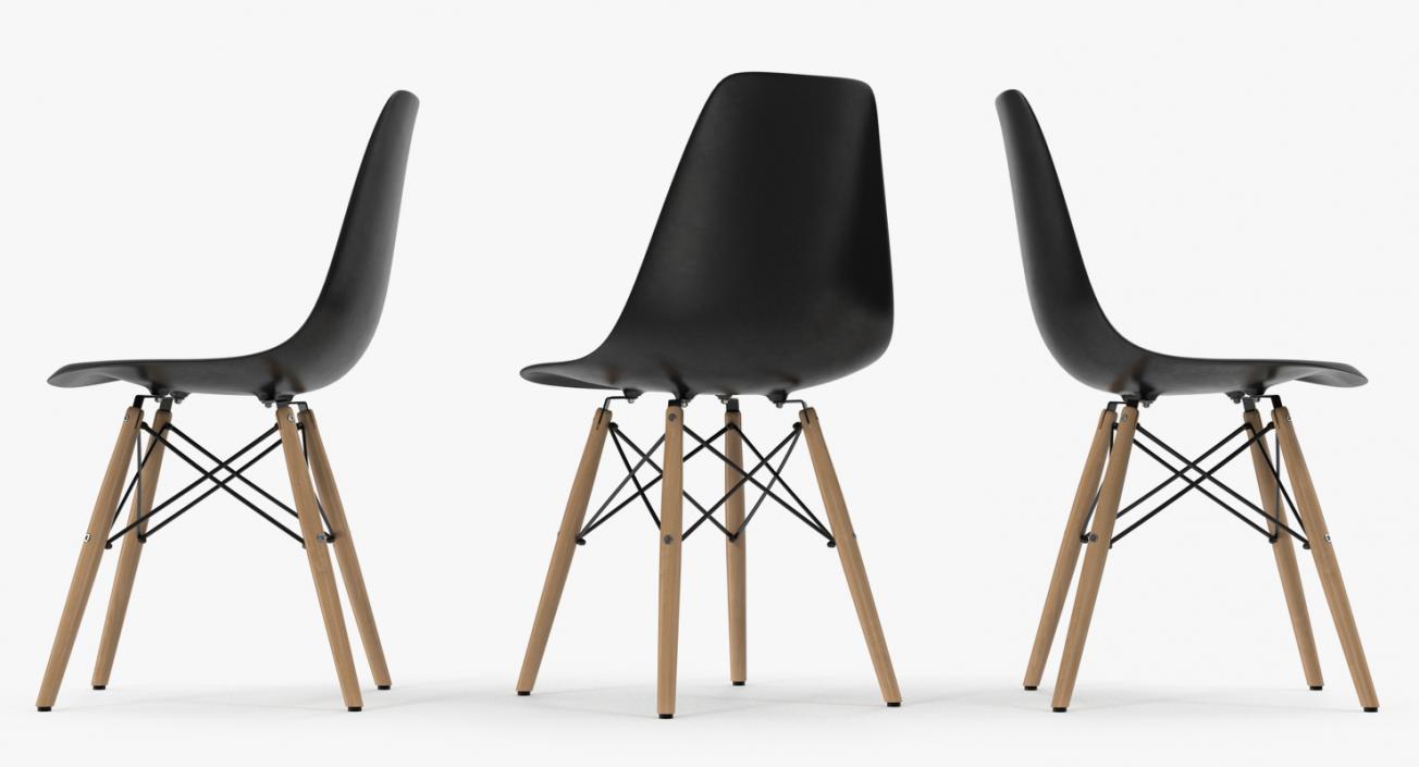 Modern Molded Plastic Shell Arm Chair 3D