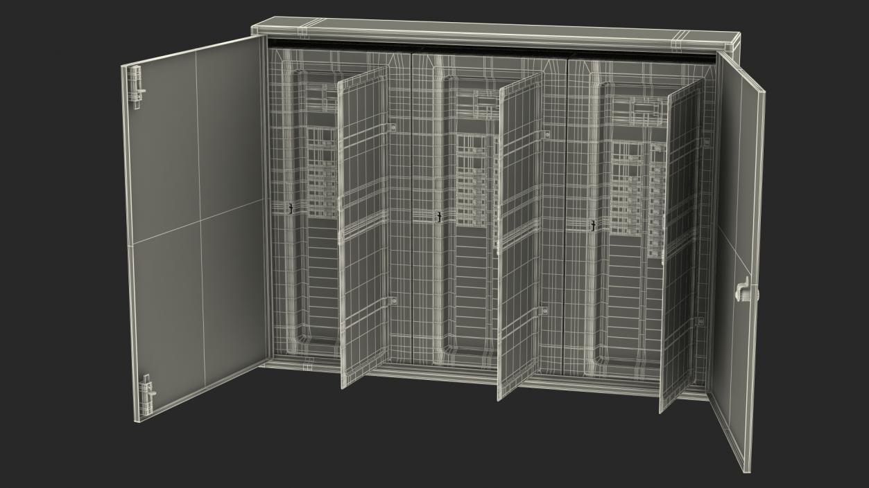 3D model Industrial Large Cabinet With Fuses