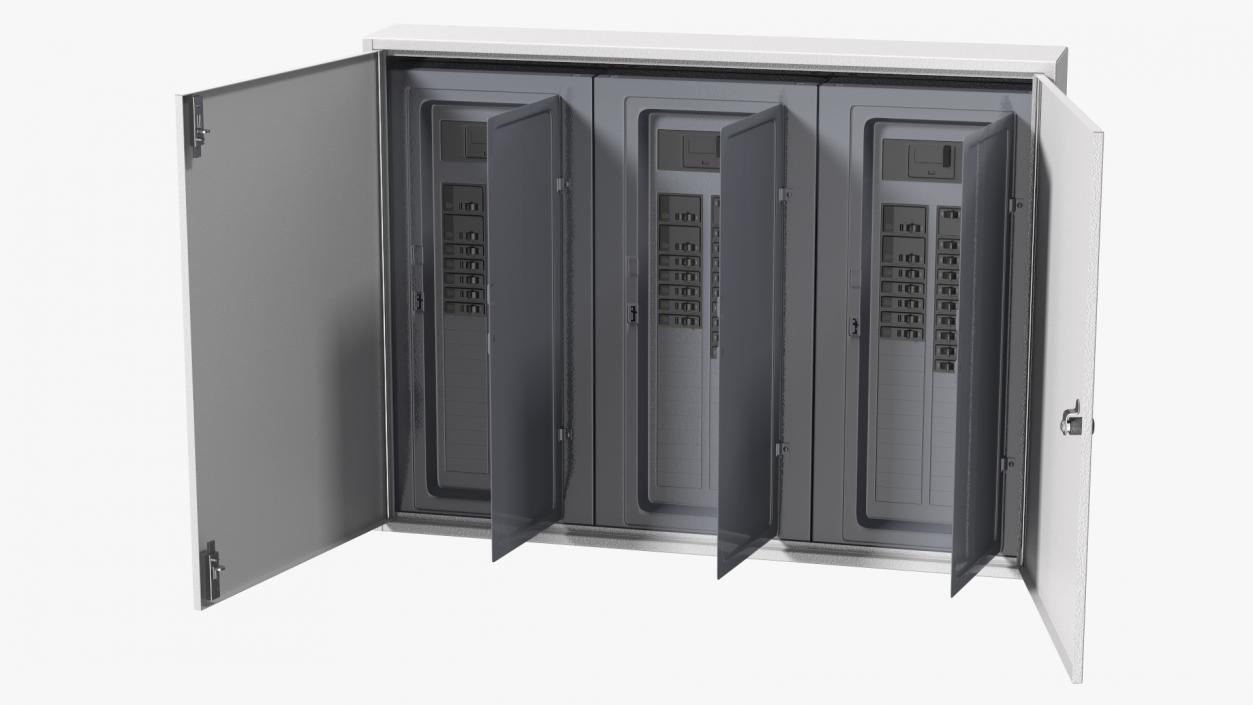 3D model Industrial Large Cabinet With Fuses