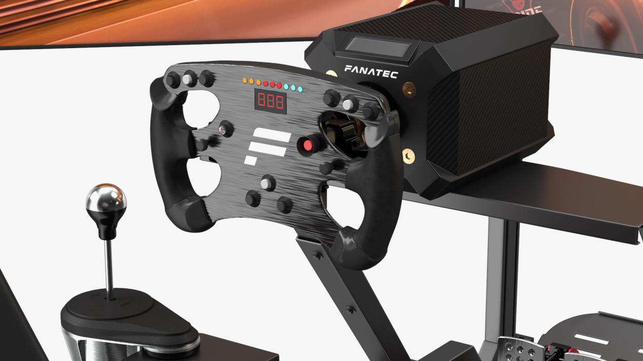 3D F-GT Racing Simulator Rig GT with 3 Screens model