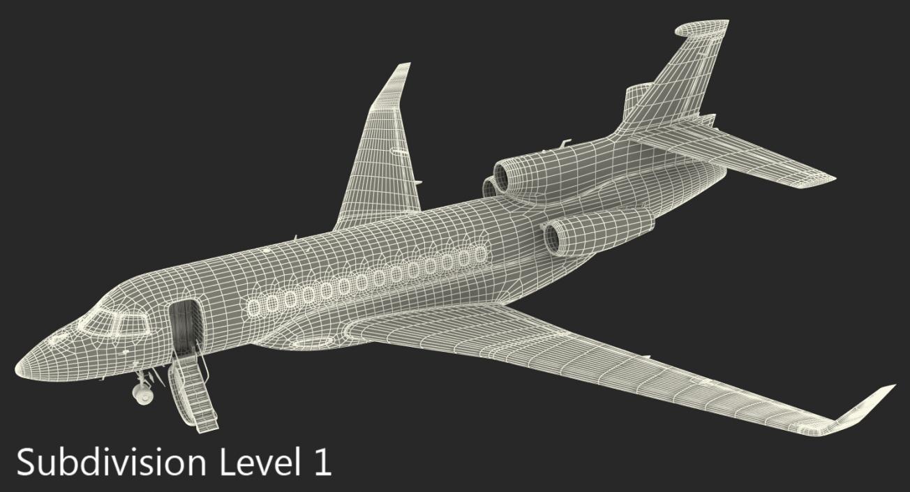 Business Jet Dassault Falcon 7X Generic 3D model