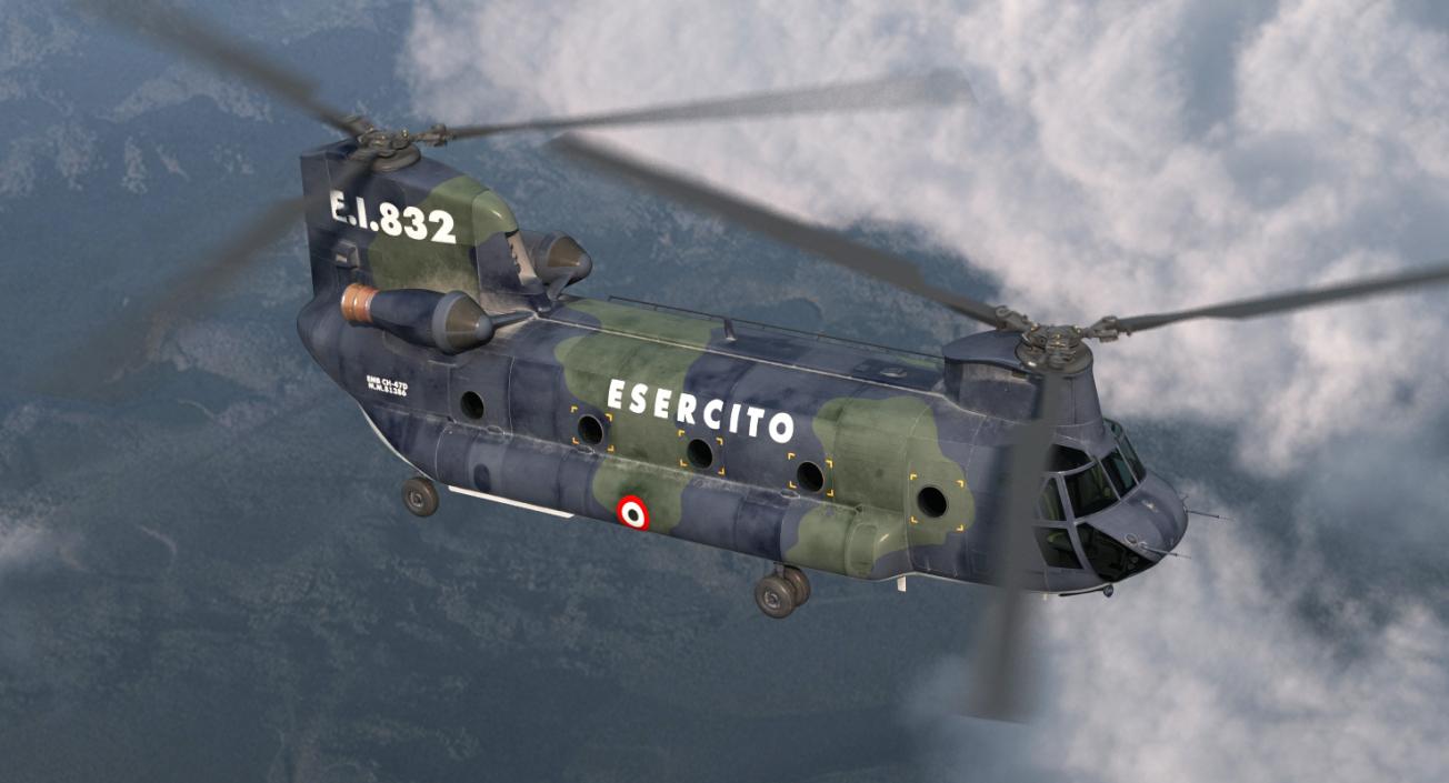 Transport Helicopter CH-47 Chinook 3D model
