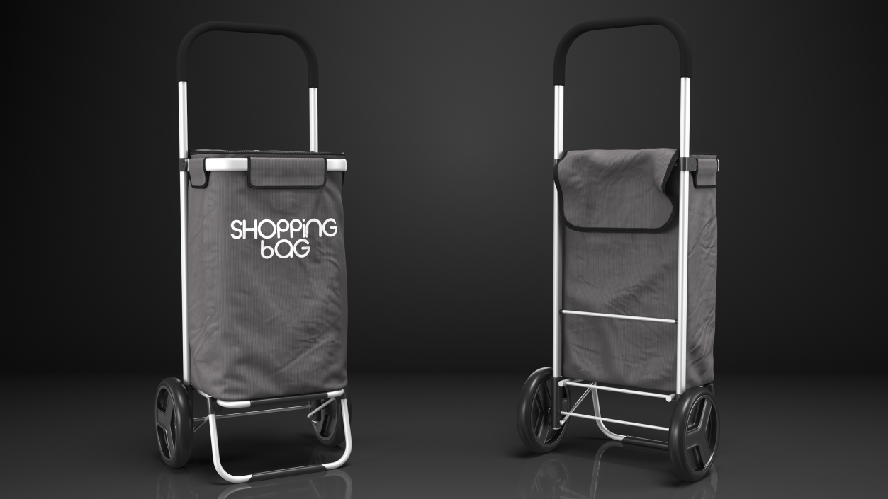 Shopping Trolley Bag with Wheels 3D