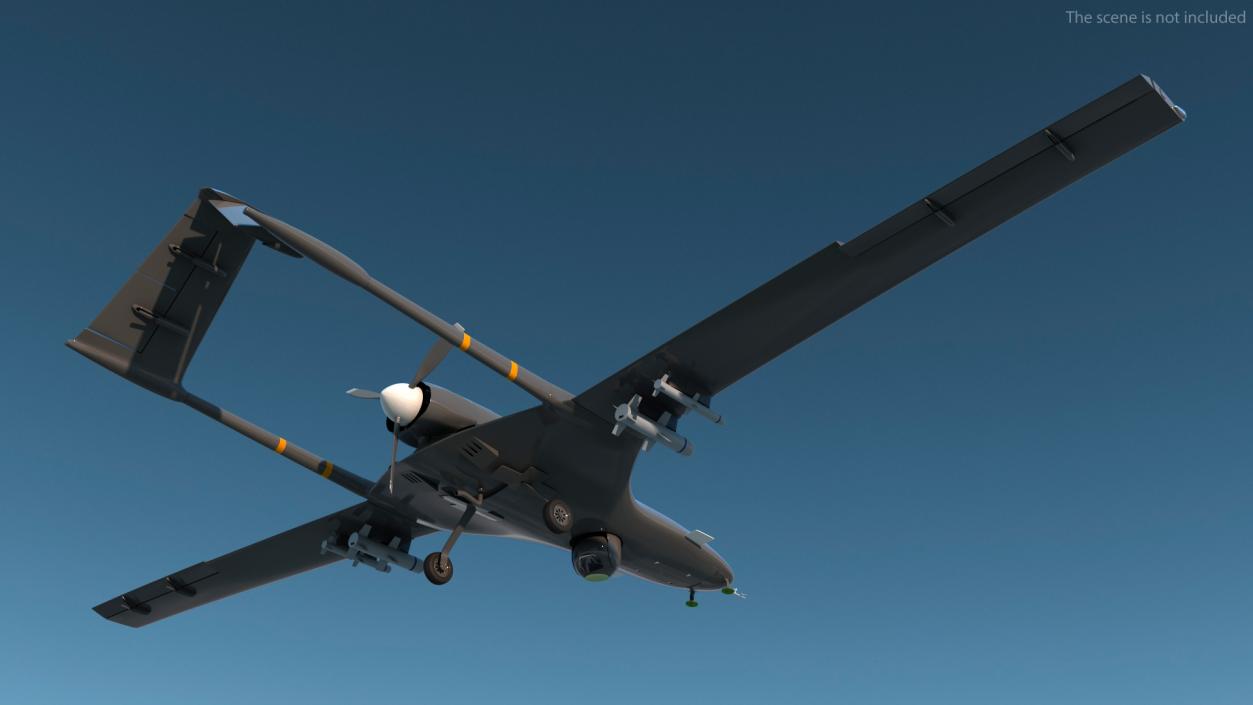 Unmanned Combat Aerial Vehicle Rigged 3D