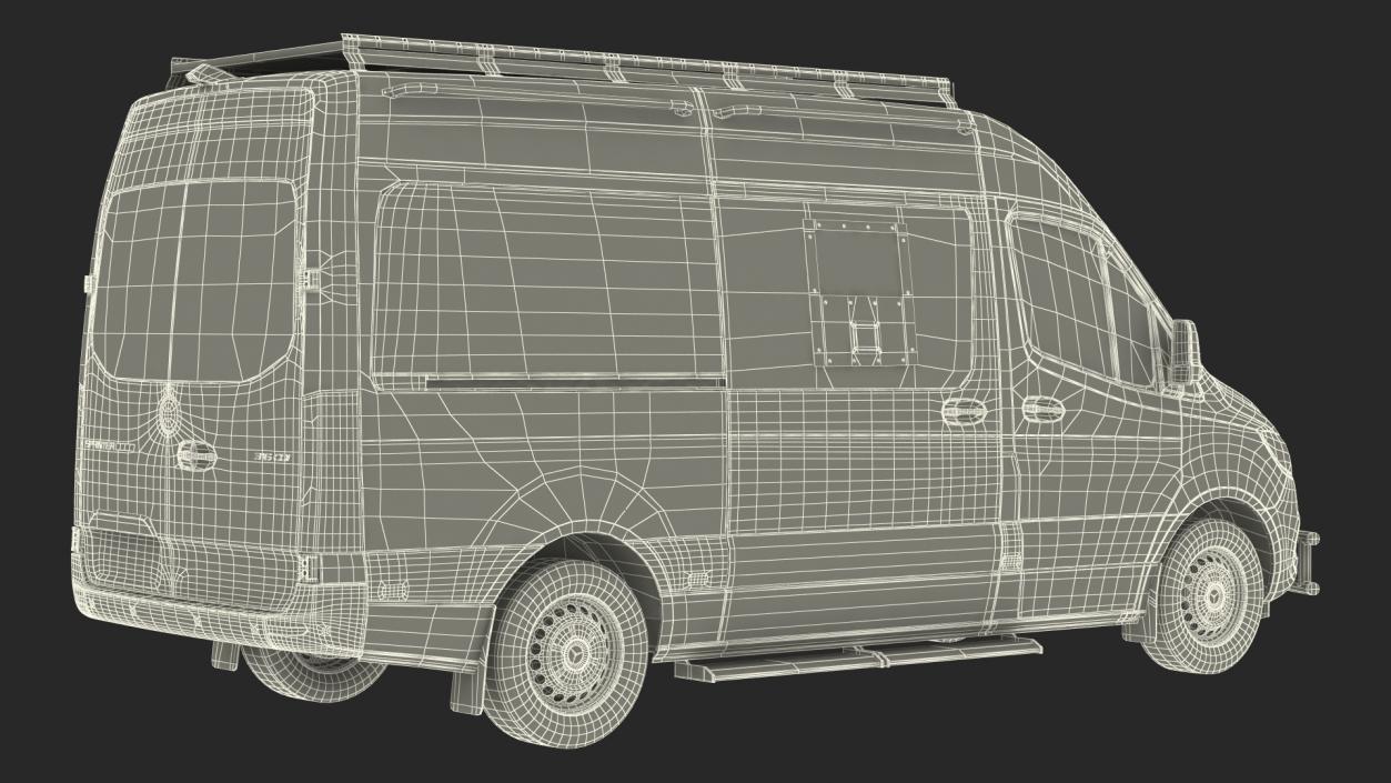 3D model Mercedes-Benz Sprinter Compact Van Simple Interior