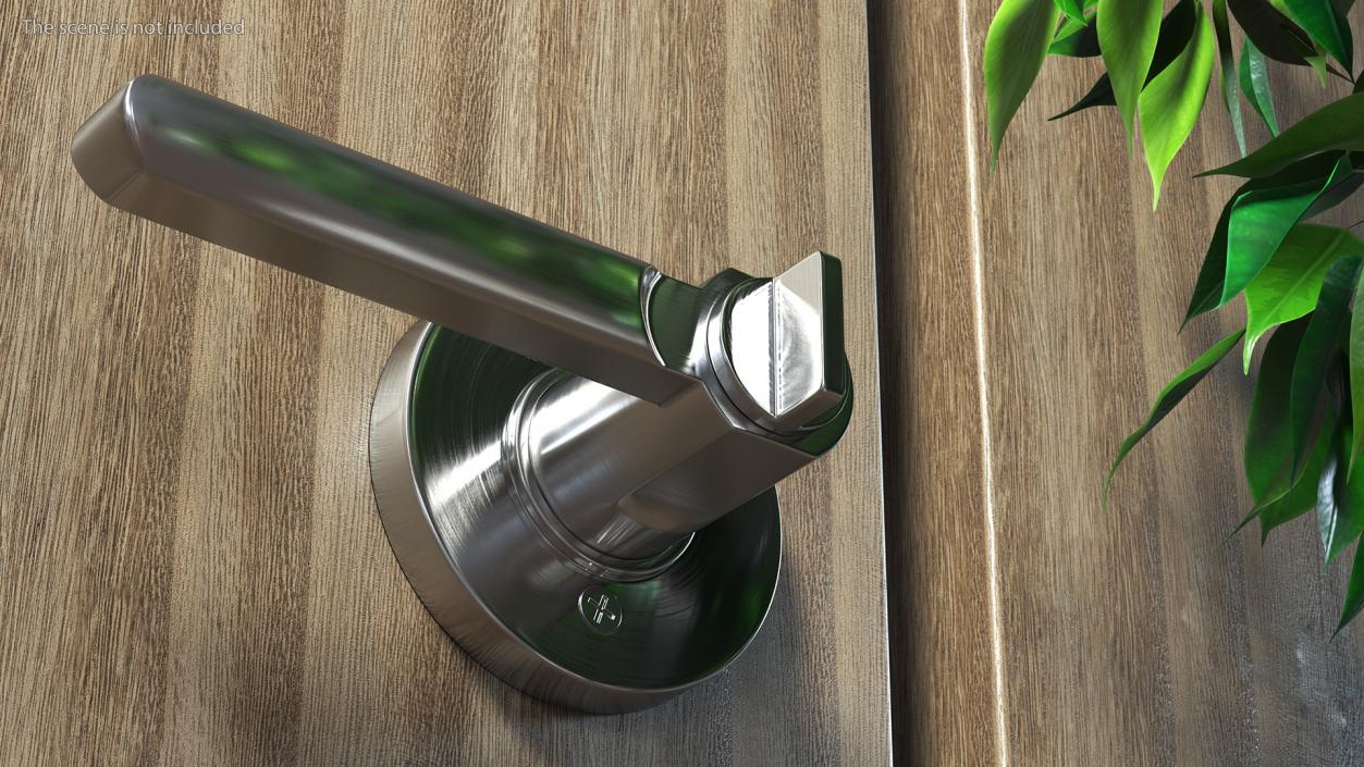 3D Passage Door Lock with Handle Silver