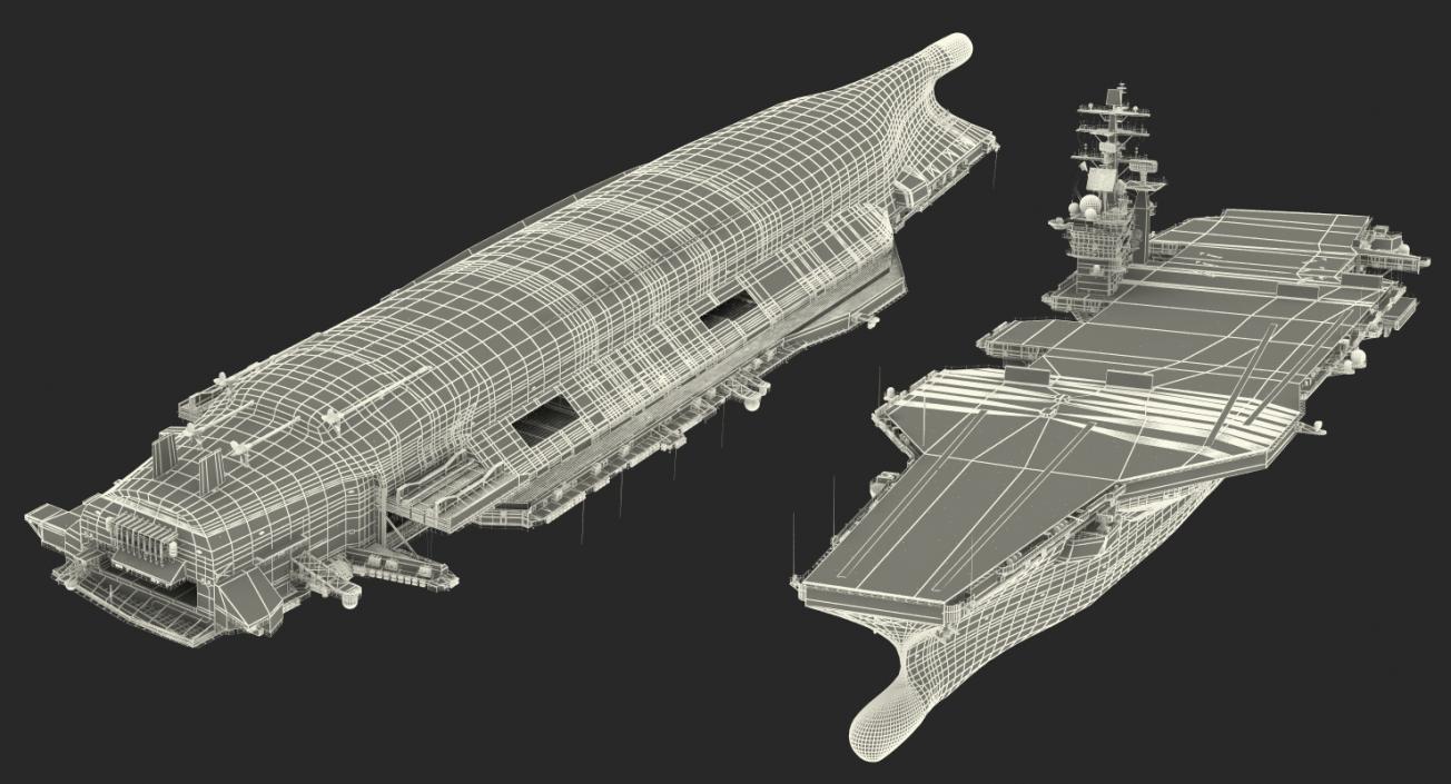 3D model USS Dwight D Eisenhower CVN 69