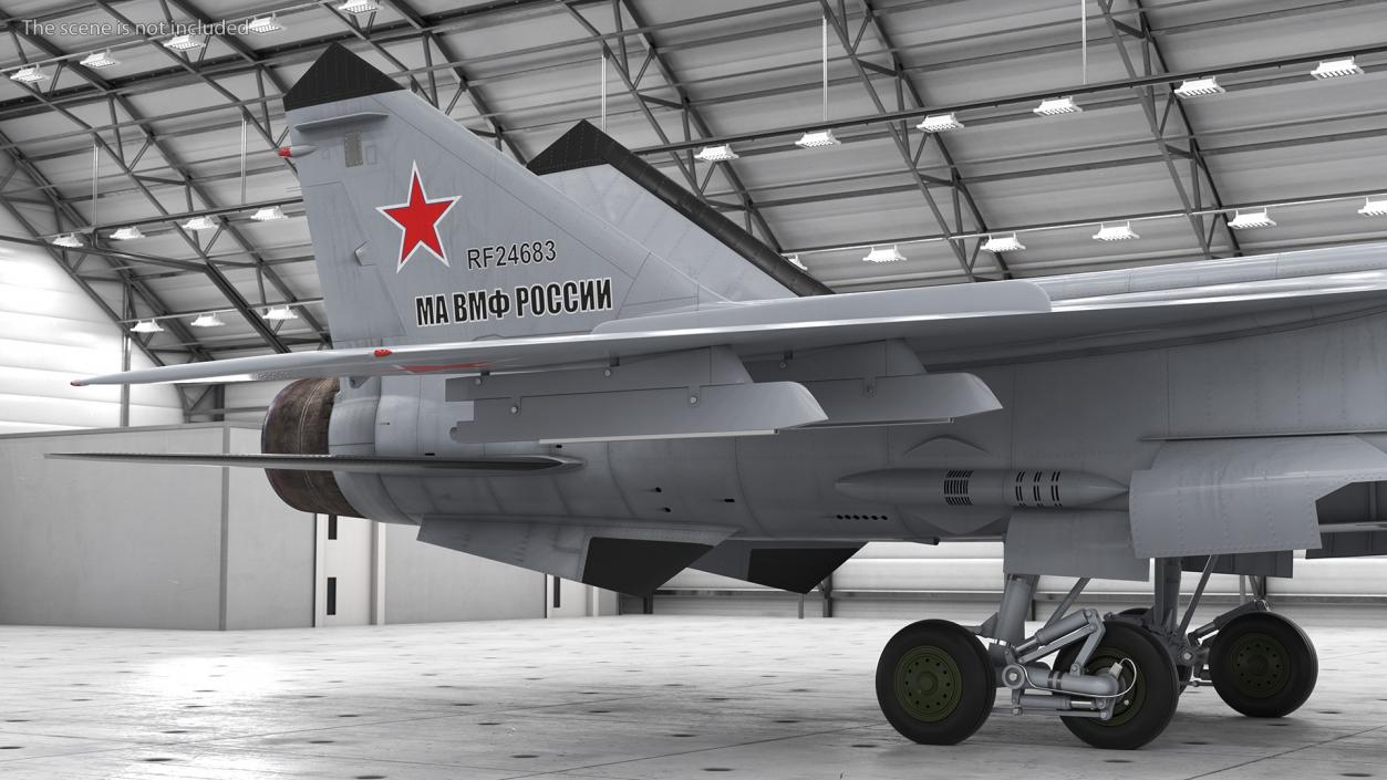 3D Mikoyan MiG-31 Supersonic Interceptor Aircraft Rigged model
