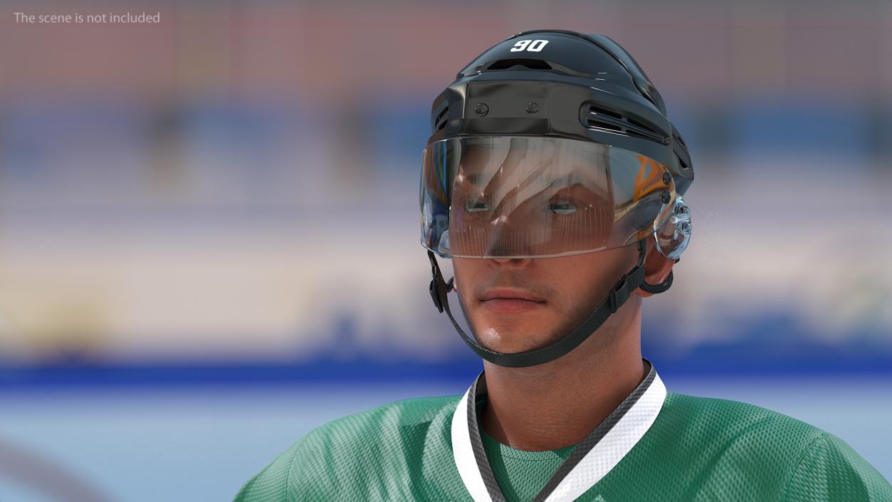 Hockey Player Green 3D model