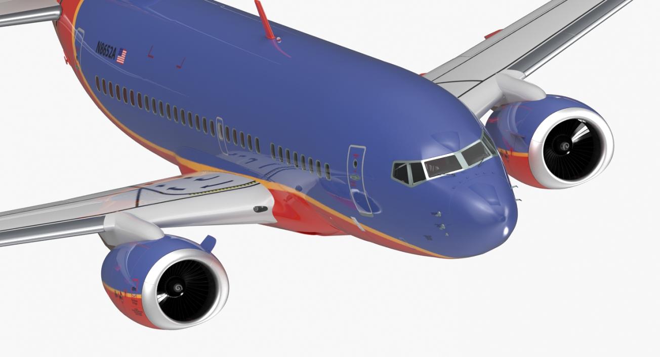 3D Boeing 737-600 Southwest Airlines model