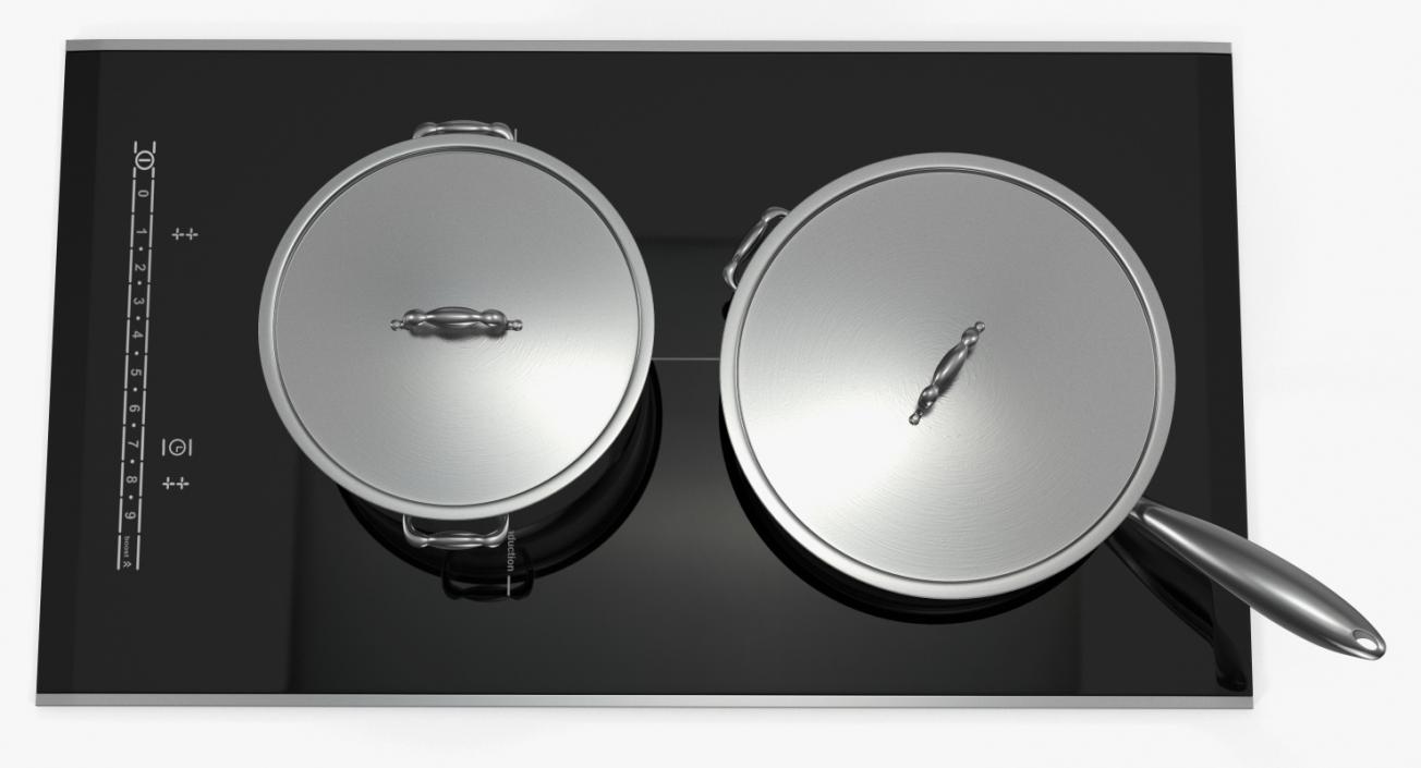 3D Induction Hob with Stainless Tableware model