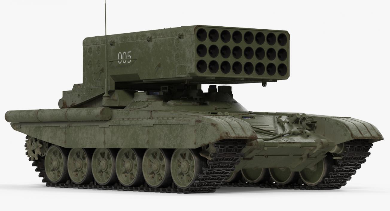 Russian Multiple Rocket Launcher TOS-1A 3D model
