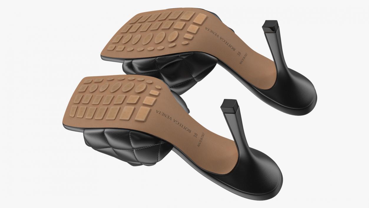 3D Bottega Veneta Sandals Black model