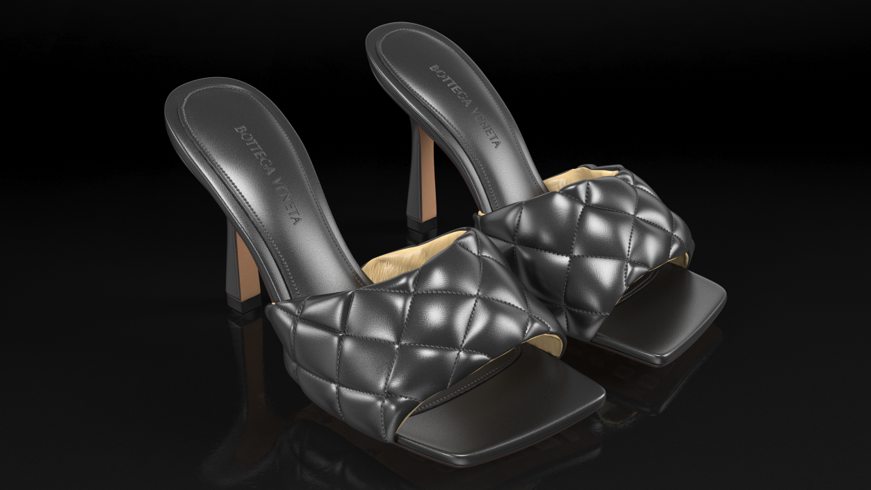 3D Bottega Veneta Sandals Black model