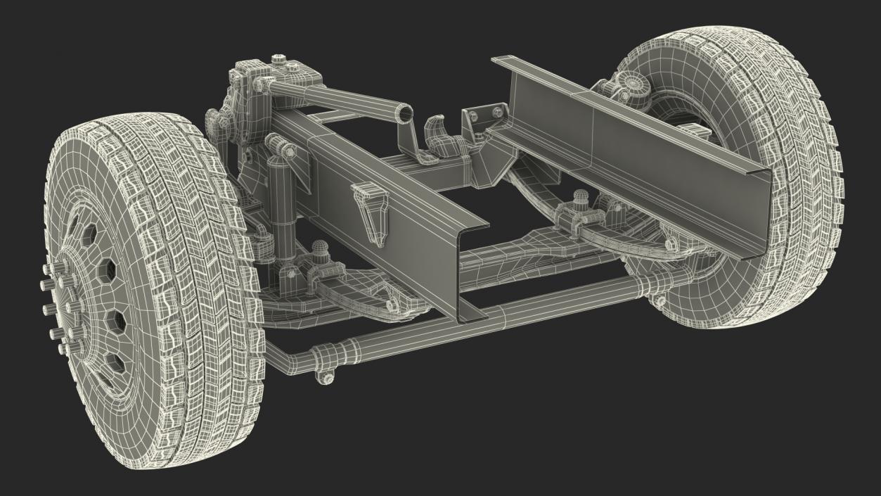 Heavy Duty Truck Chassis 3D model