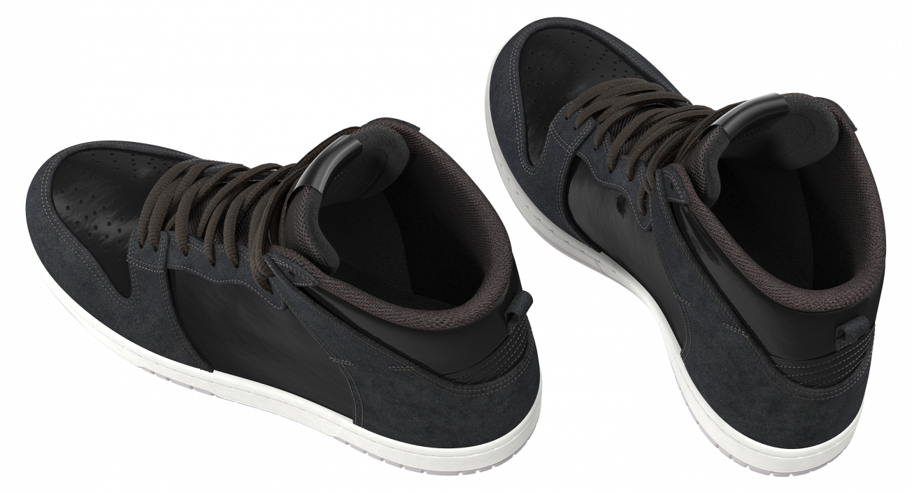 3D model Black Skateboarding Shoes
