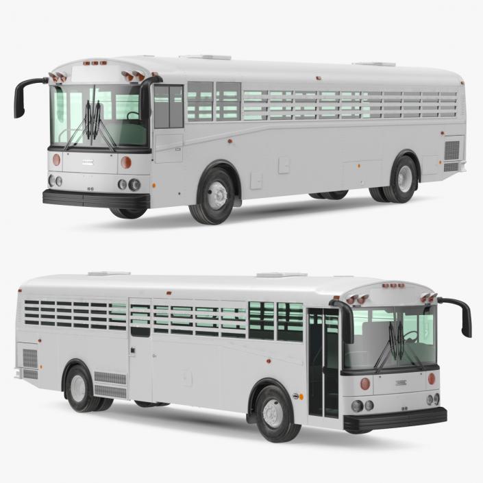 3D Thomas Saf T Liner Prison Bus Exterior Only model