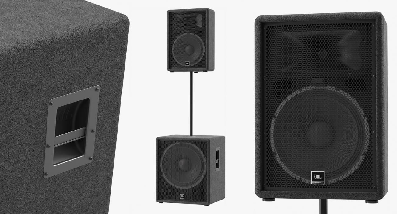 JBL JRX Speaker System 3D