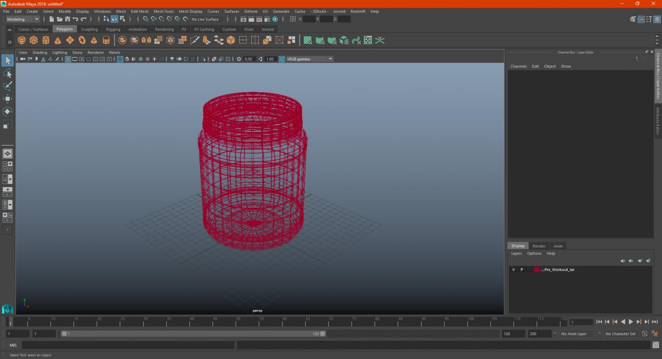 3D model Pre Workout Jar