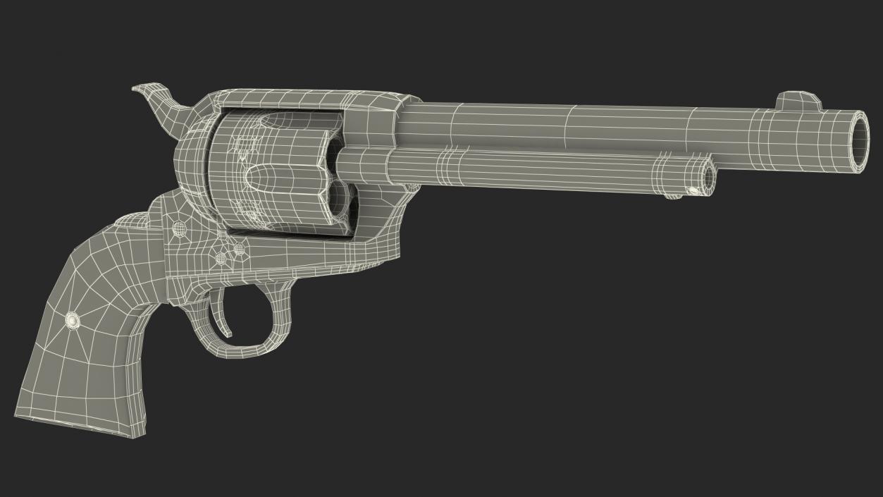 3D model Western Gun Belt with Revolver