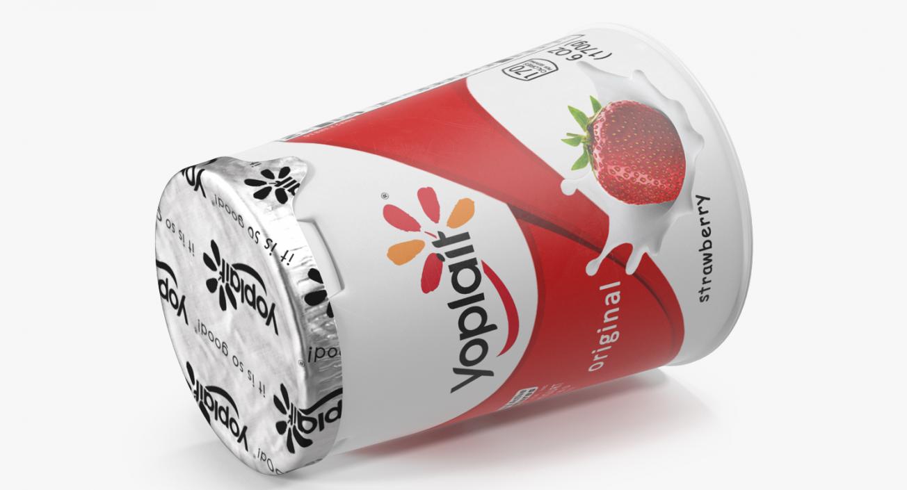 3D Yogurt Cup Yoplait model