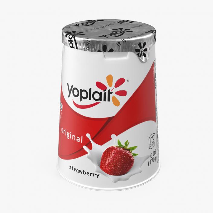 3D Yogurt Cup Yoplait model