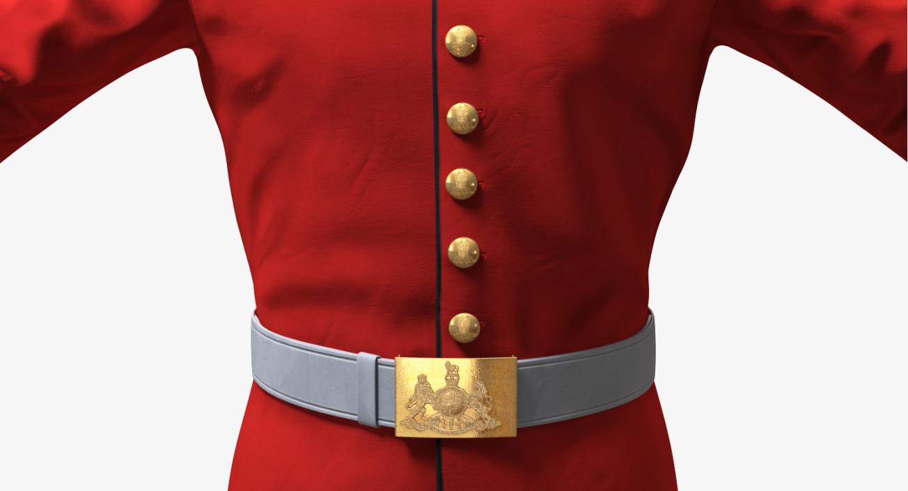 3D British Cavalry Life Guard Jacket model