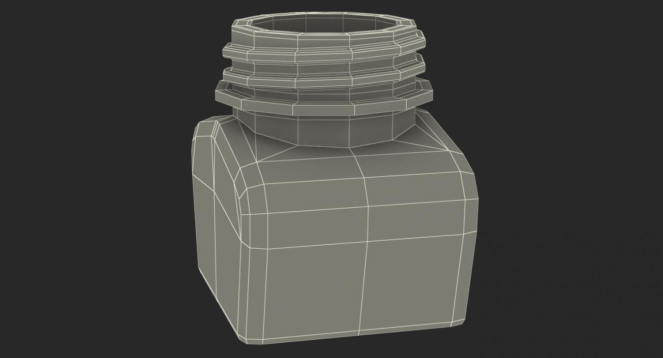 3D Inkwell Quill model