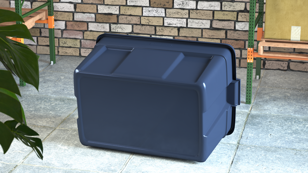 3D Rubbermaid Roughneck Stackable Storage Tote 31 Gallon model