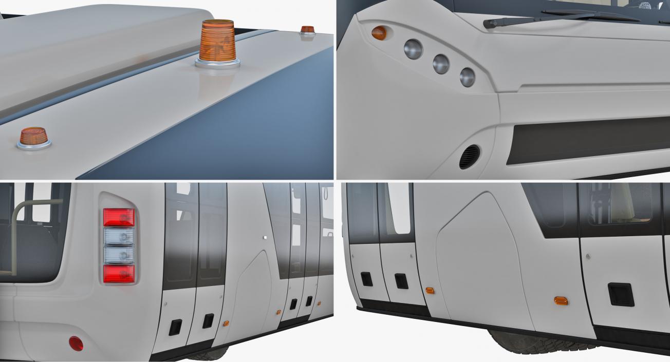 3D Airside Passenger Bus Rigged model