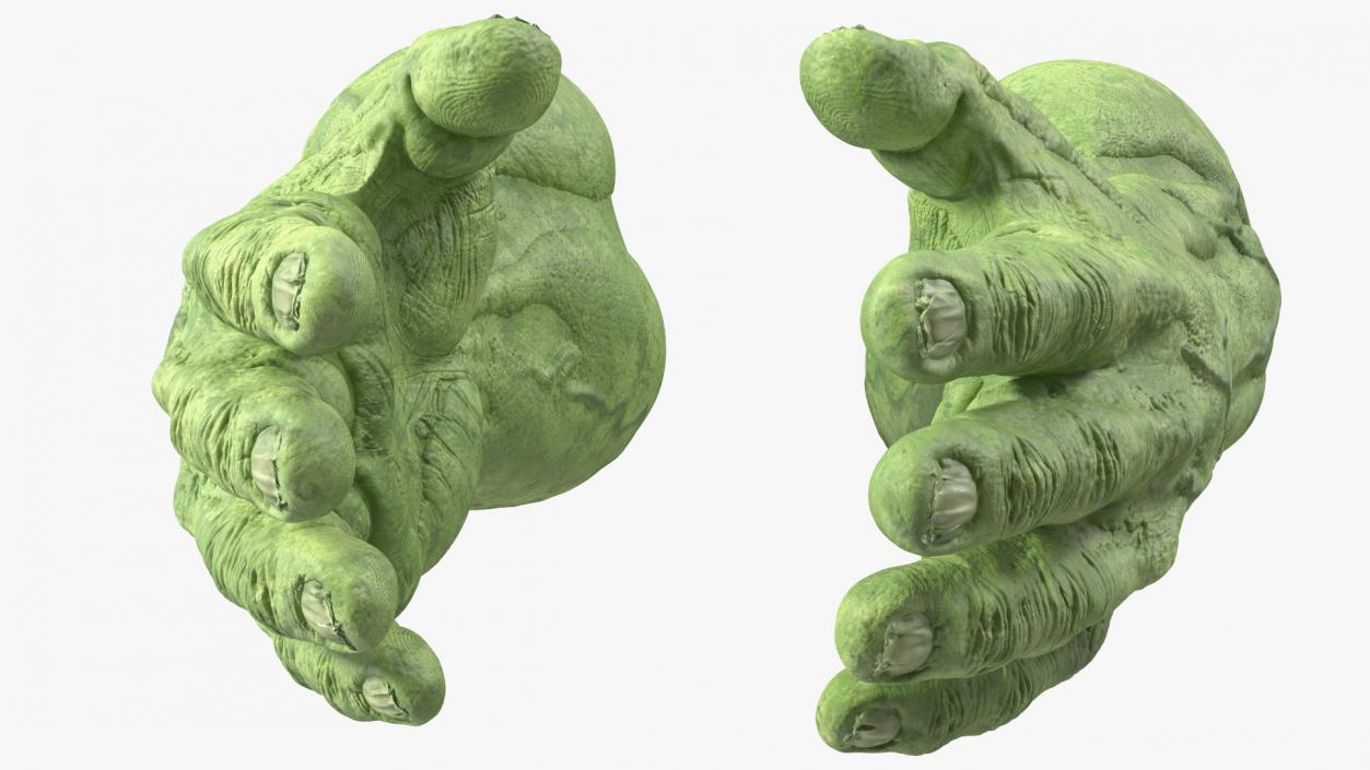 3D Hulk Hands Rigged for Maya