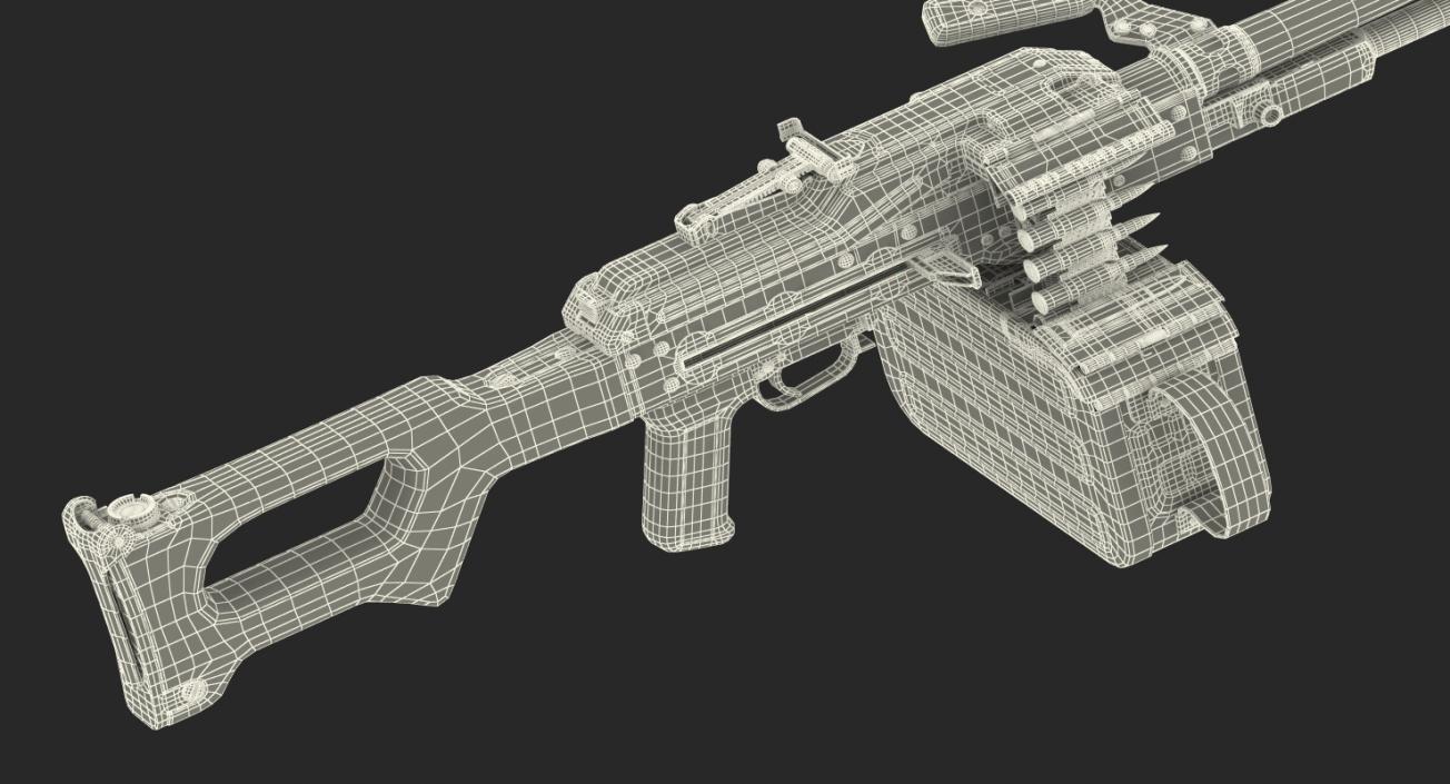 3D Russian Machine Gun PKM model