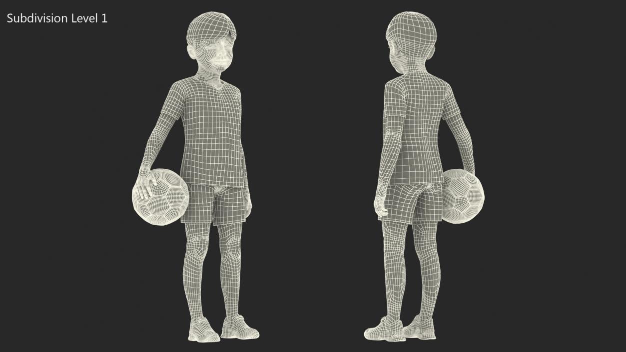 3D Realistic Child Boy Sport Style