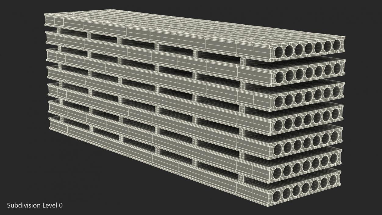3D model Hollow Core Concrete Slab
