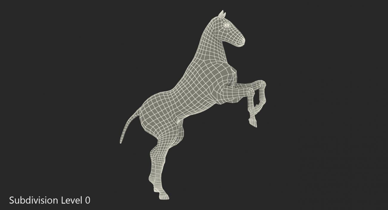 3D Rearing Horse Envelope with Skeleton