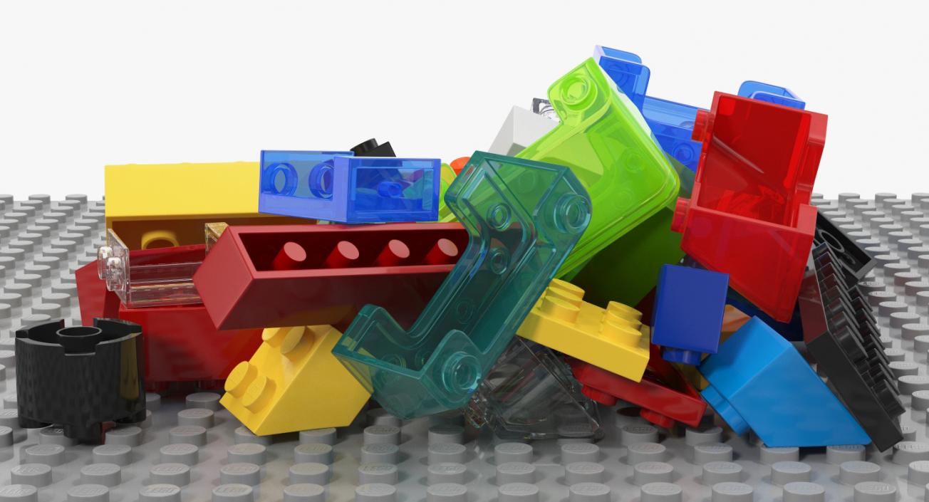 3D Random Lego Bricks model