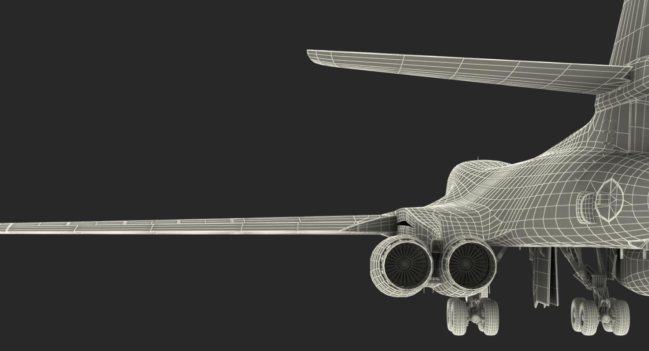 3D Strategic Bomber Rockwell B-1 Lancer Rigged model