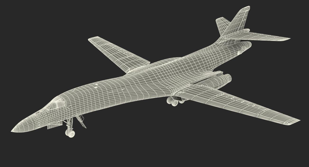 3D Strategic Bomber Rockwell B-1 Lancer Rigged model