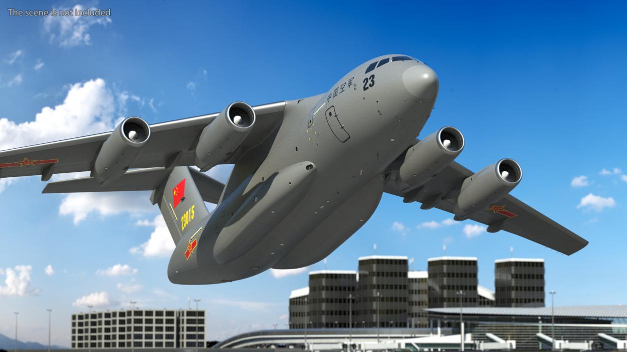 Xian Y20 Large Military Transport Aircraft 3D