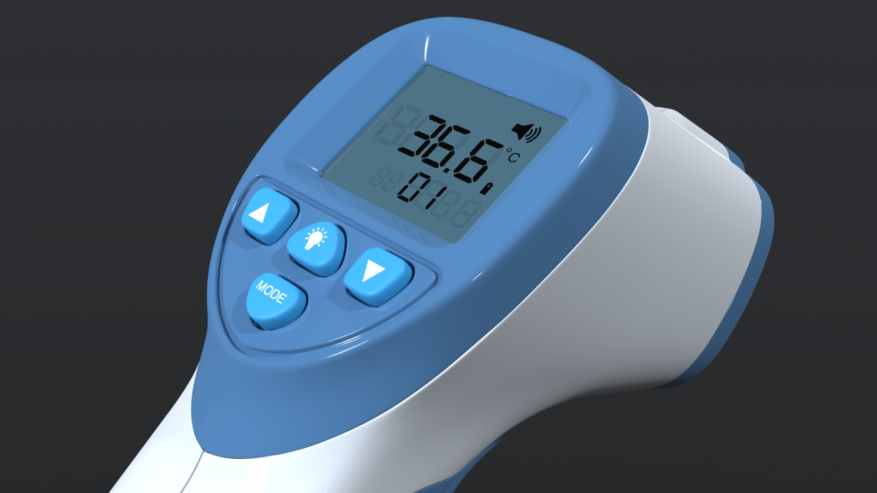 3D Infrared Forehead Thermometer Gun model
