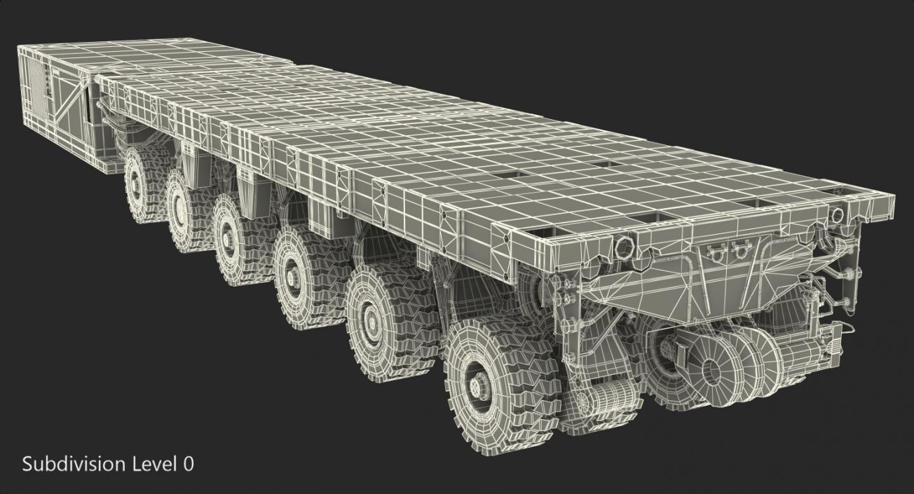 Self-Propelled Modular Transporter Mammoet Rigged 3D model