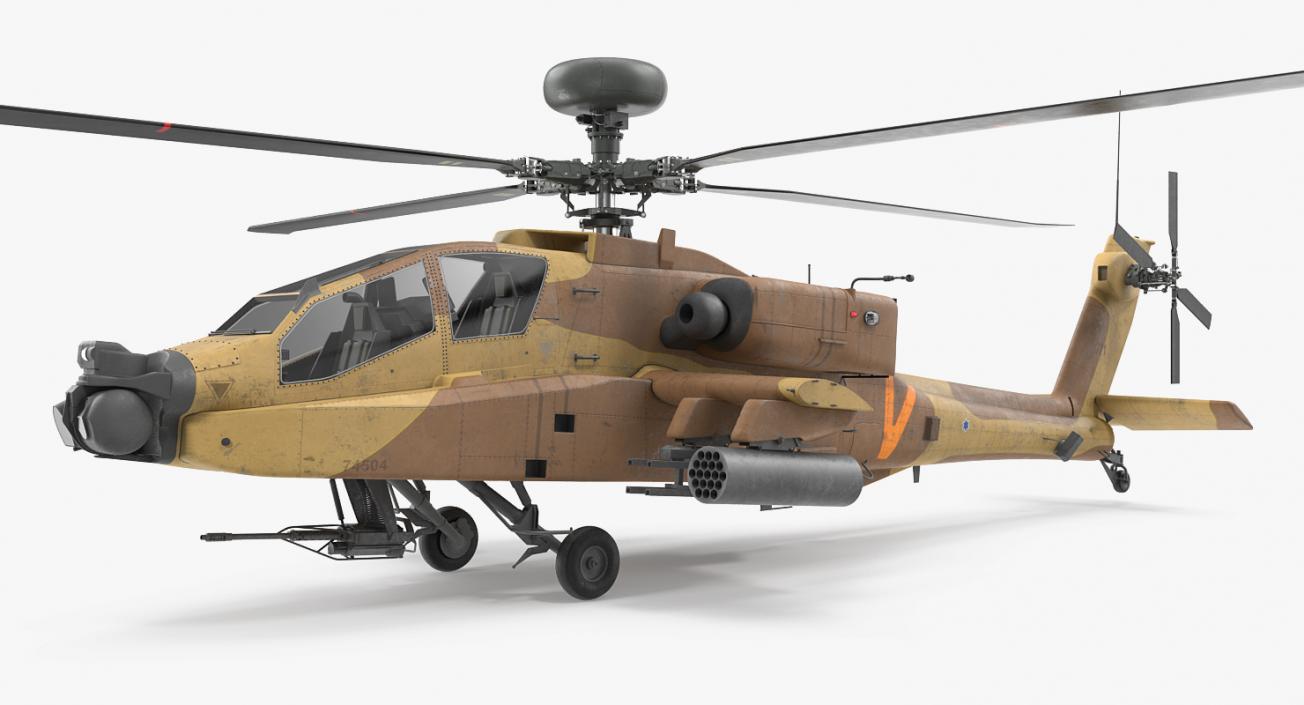 3D AH-64D Apache Longbow Israel model