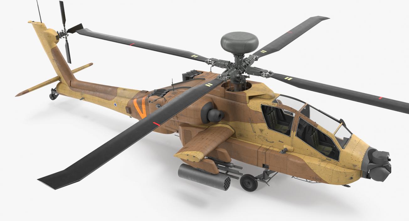 3D AH-64D Apache Longbow Israel model