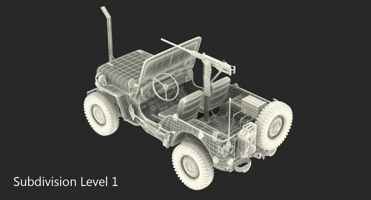 US Army Jeep Willys MB Ambulance 3D